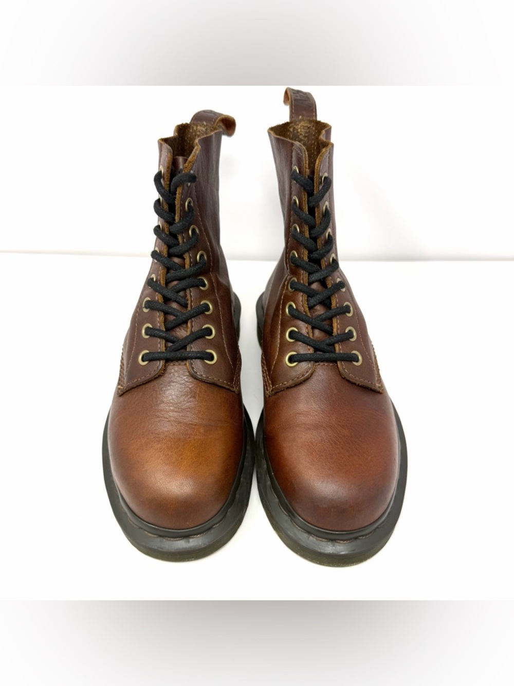 Dr Doc Martens Women’s 1460 Pascal Lace Combat Boot Sz 6 Tan Harvest Leather EUC - Picture 2 of 9